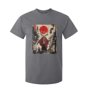 Samurai Wendigo T Shirt For Kid Japanese Vintage Graphic Ukiyo-e Art Funny Dark Fantasy TS10 Charcoal Print Your Wear