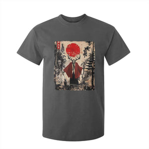 Samurai Wendigo T Shirt For Kid Japanese Vintage Graphic Ukiyo-e Art Funny Dark Fantasy TS10 Dark Heather Print Your Wear