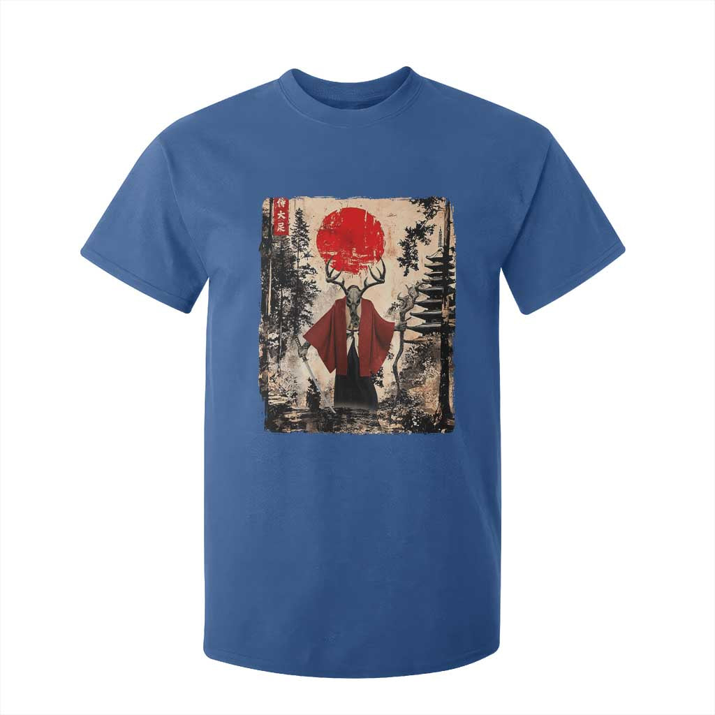 Samurai Wendigo T Shirt For Kid Japanese Vintage Graphic Ukiyo-e Art Funny Dark Fantasy TS10 Royal Blue Print Your Wear