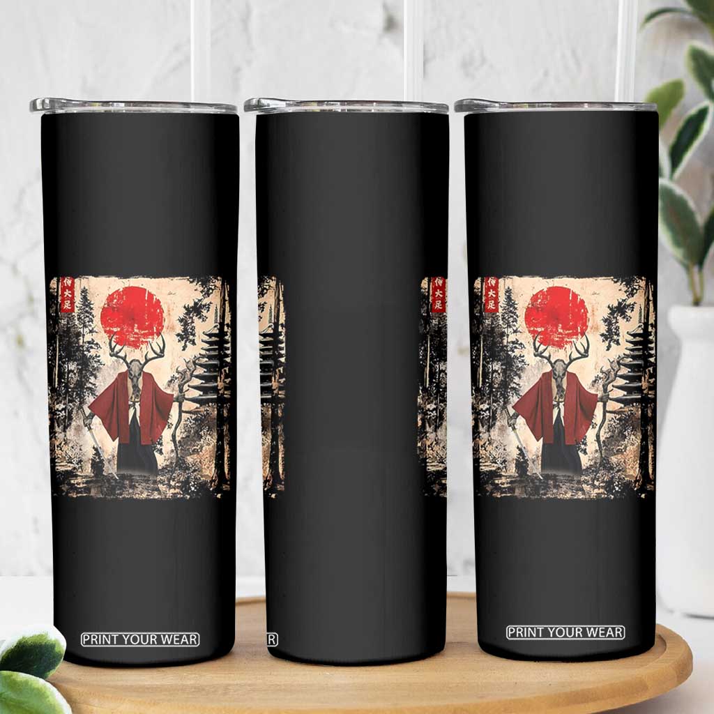 Samurai Wendigo Skinny Tumbler Japanese Vintage Graphic Ukiyo-e Art Funny Dark Fantasy TS10 Print Your Wear