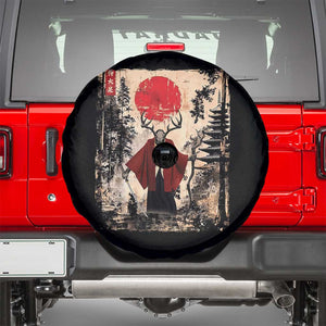 Samurai Wendigo Spare Tire Cover Japanese Vintage Graphic Ukiyo-e Art Funny Dark Fantasy TS10 Black Print Your Wear