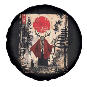 Samurai Wendigo Spare Tire Cover Japanese Vintage Graphic Ukiyo-e Art Funny Dark Fantasy TS10 Print Your Wear