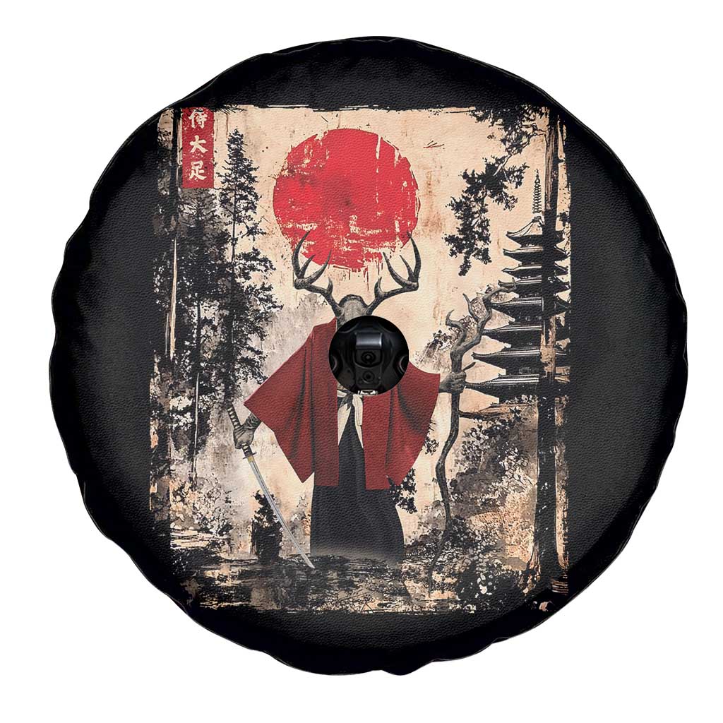 Samurai Wendigo Spare Tire Cover Japanese Vintage Graphic Ukiyo-e Art Funny Dark Fantasy TS10 Print Your Wear