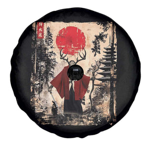 Samurai Wendigo Spare Tire Cover Japanese Vintage Graphic Ukiyo-e Art Funny Dark Fantasy TS10 Print Your Wear