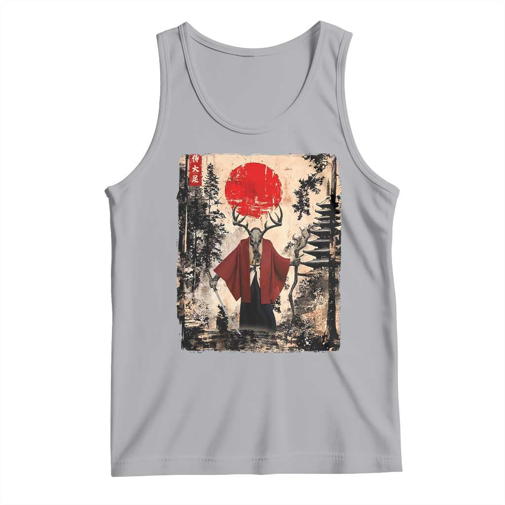 Samurai Wendigo Tank Top Japanese Vintage Graphic Ukiyo-e Art Funny Dark Fantasy TS10 Athletic Heather Print Your Wear