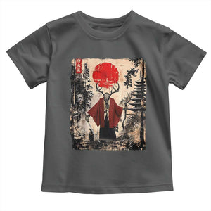 Samurai Wendigo Toddler T Shirt Japanese Vintage Graphic Ukiyo-e Art Funny Dark Fantasy TS10 Dark Heather Print Your Wear