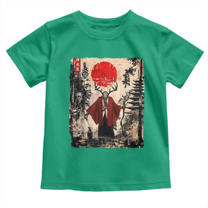 Samurai Wendigo Toddler T Shirt Japanese Vintage Graphic Ukiyo-e Art Funny Dark Fantasy TS10 Irish Green Print Your Wear