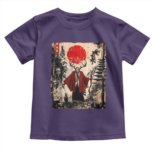 Samurai Wendigo Toddler T Shirt Japanese Vintage Graphic Ukiyo-e Art Funny Dark Fantasy TS10 Purple Print Your Wear