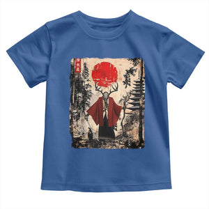 Samurai Wendigo Toddler T Shirt Japanese Vintage Graphic Ukiyo-e Art Funny Dark Fantasy TS10 Royal Blue Print Your Wear