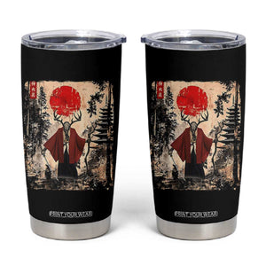 Samurai Wendigo Tumbler Cup Japanese Vintage Graphic Ukiyo-e Art Funny Dark Fantasy TS10 Black Print Your Wear