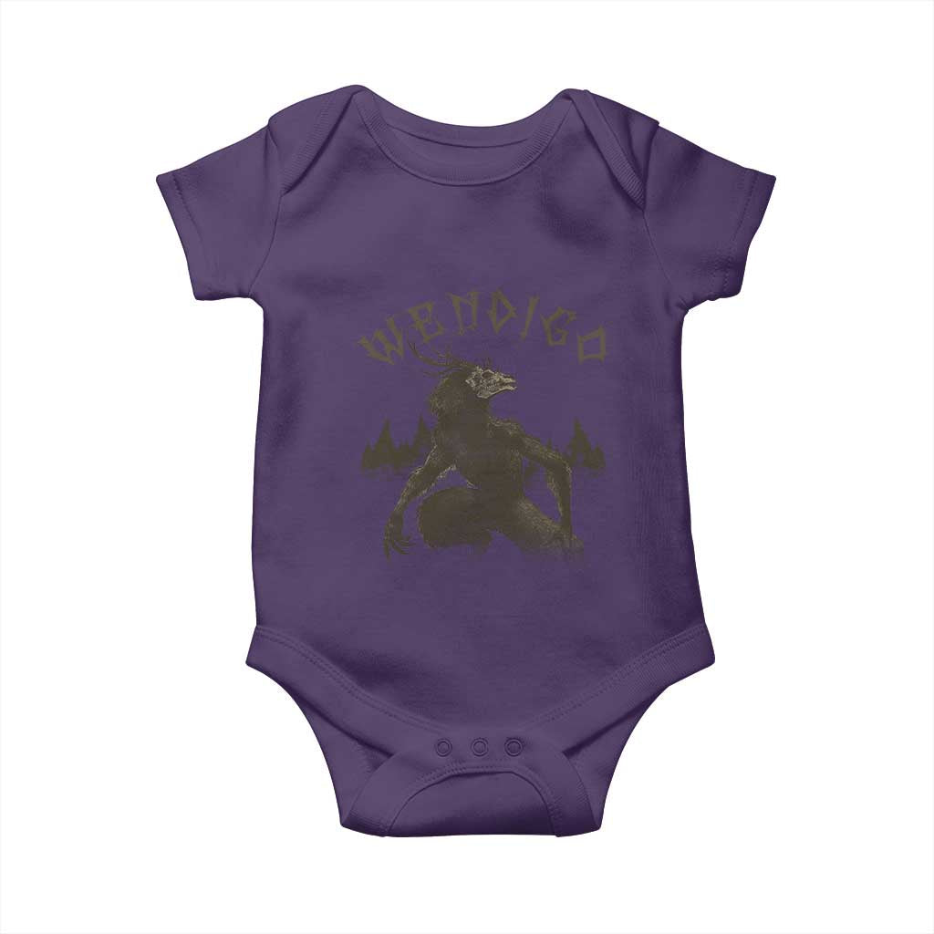Wendigo Baby Onesie Horror Cryptid Occult Dark Fantasy TS10 Purple Print Your Wear