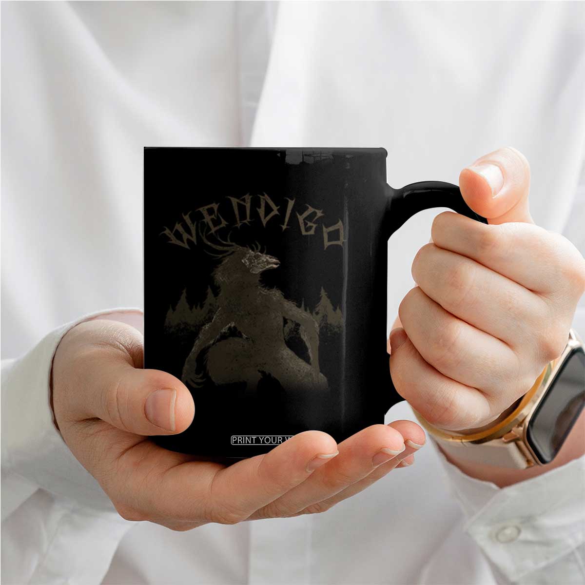 Wendigo Coffee Mug Horror Cryptid Occult Dark Fantasy TS10 Print Your Wear