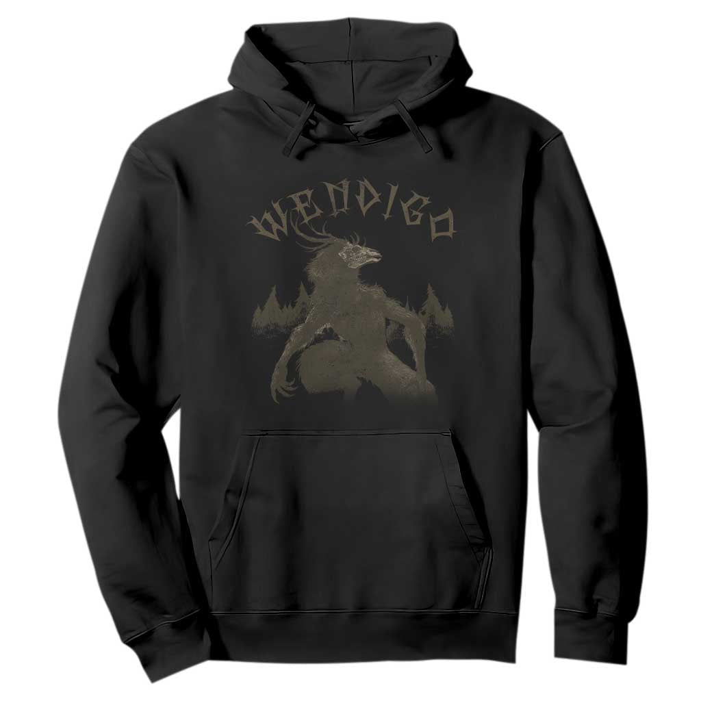 Wendigo Hoodie Horror Cryptid Occult Dark Fantasy TS10 Black Print Your Wear