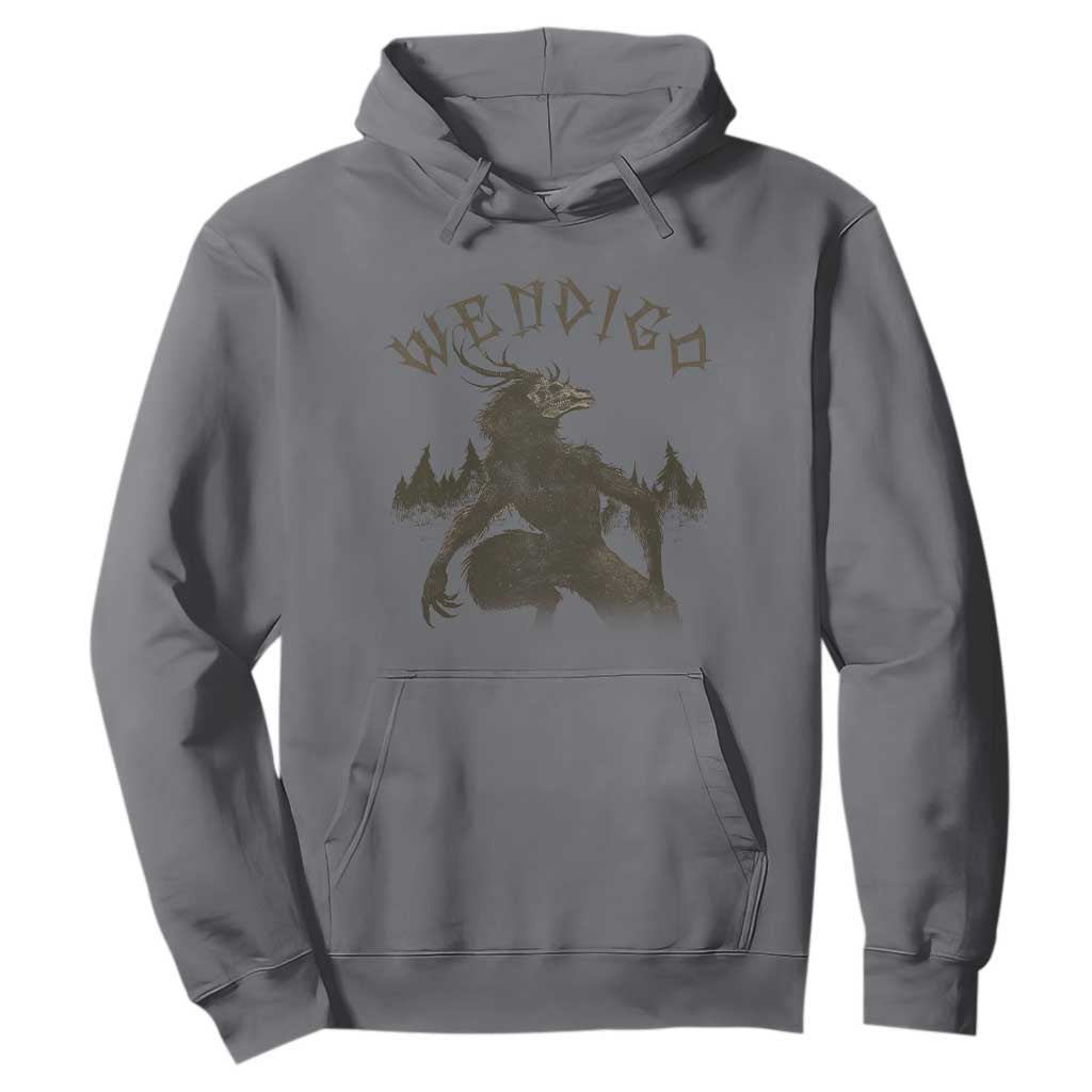 Wendigo Hoodie Horror Cryptid Occult Dark Fantasy TS10 Charcoal Print Your Wear