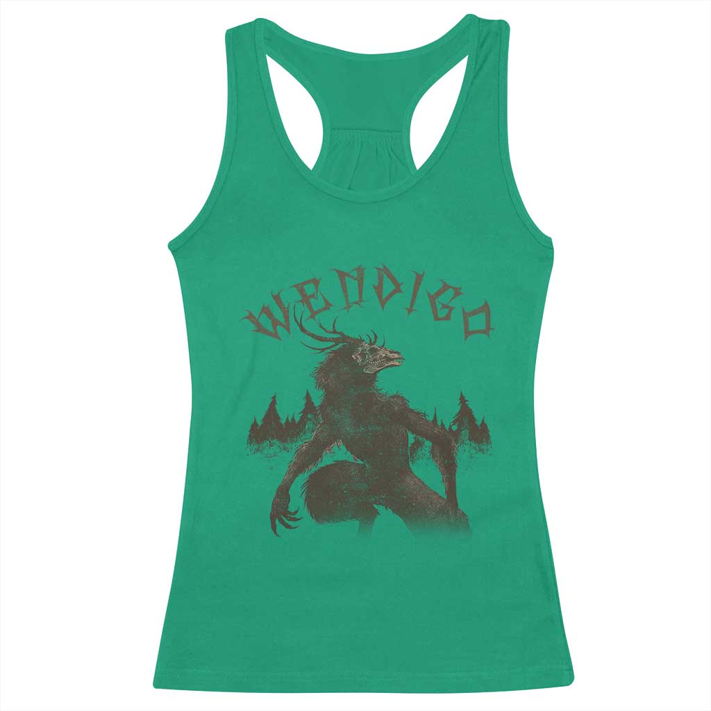 Wendigo Racerback Tank Top Horror Cryptid Occult Dark Fantasy TS10 Irish Green Print Your Wear