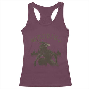 Wendigo Racerback Tank Top Horror Cryptid Occult Dark Fantasy TS10 Maroon Print Your Wear