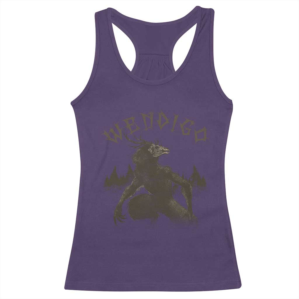 Wendigo Racerback Tank Top Horror Cryptid Occult Dark Fantasy TS10 Purple Print Your Wear