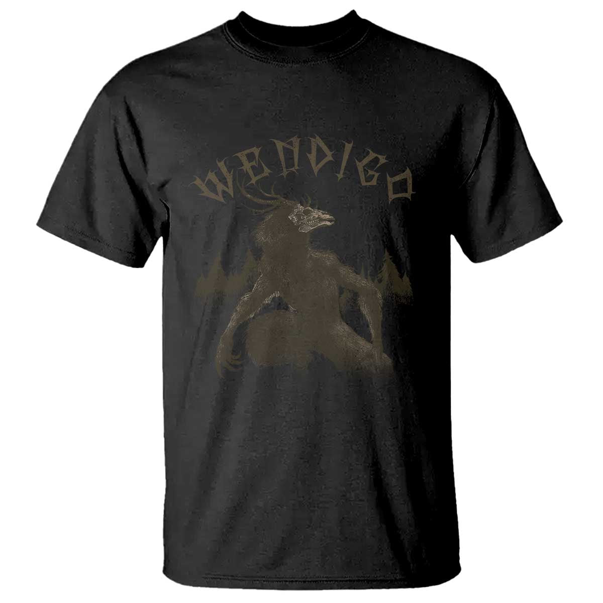 Wendigo T Shirt Horror Cryptid Occult Dark Fantasy TS10 Black Print Your Wear