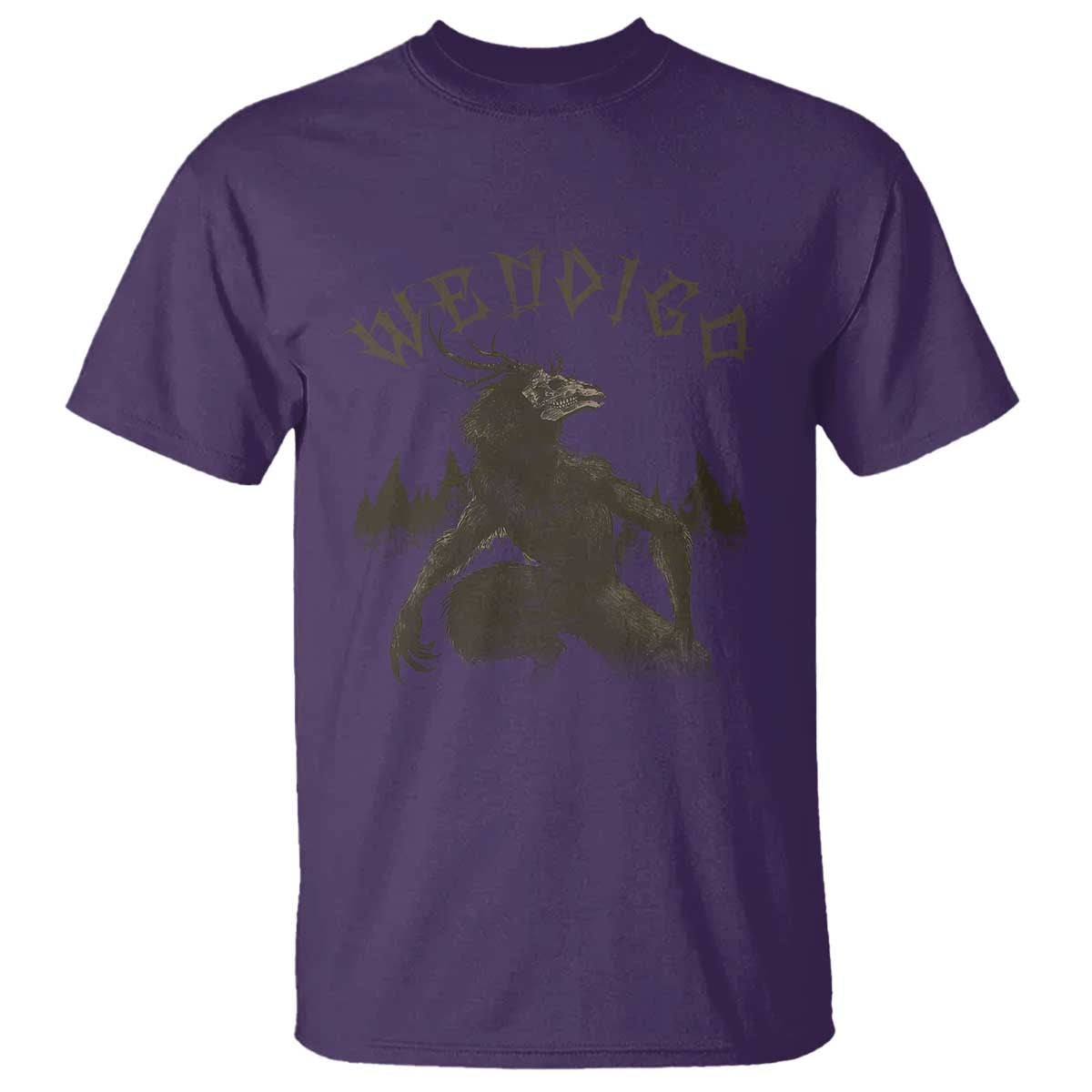 Wendigo T Shirt Horror Cryptid Occult Dark Fantasy TS10 Purple Print Your Wear