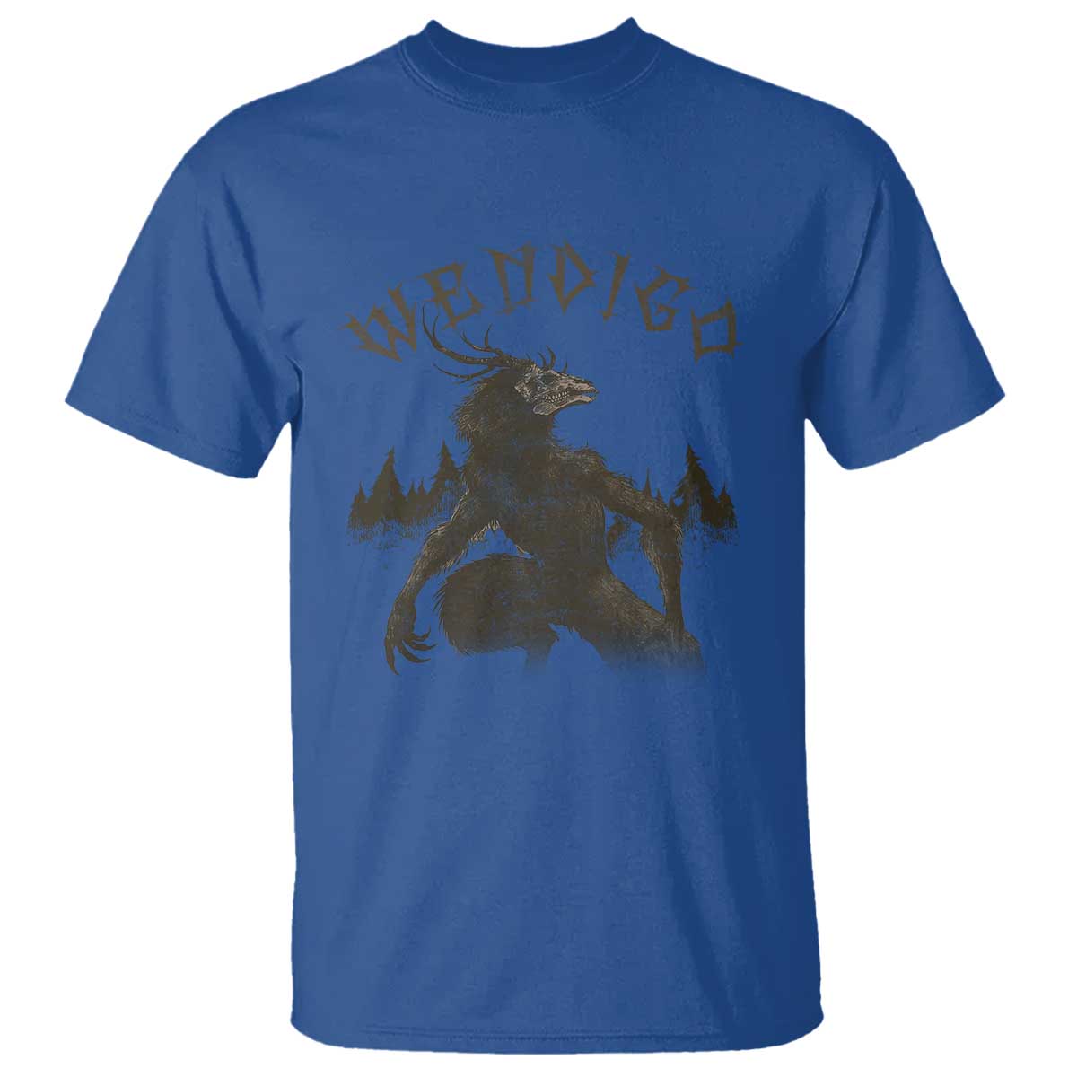 Wendigo T Shirt Horror Cryptid Occult Dark Fantasy TS10 Royal Blue Print Your Wear