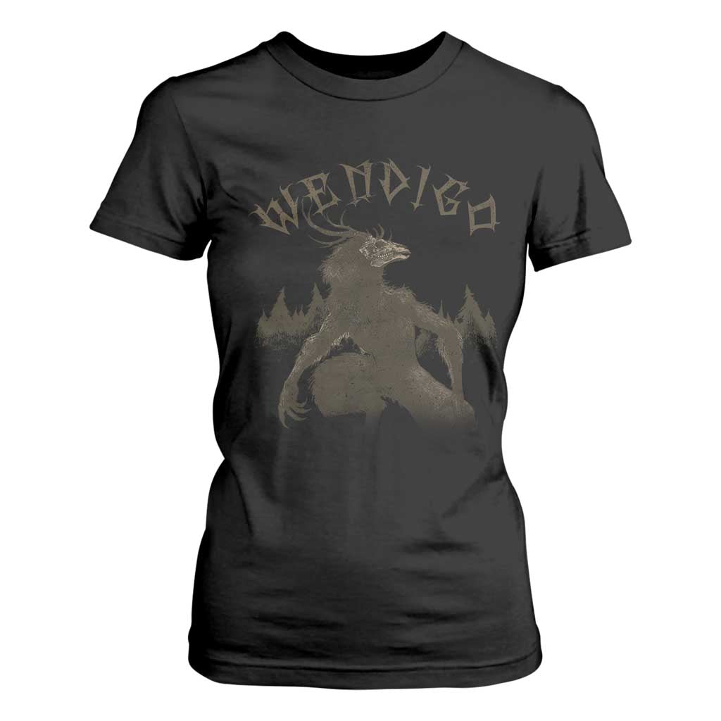 Wendigo T Shirt For Women Horror Cryptid Occult Dark Fantasy TS10 Black Print Your Wear