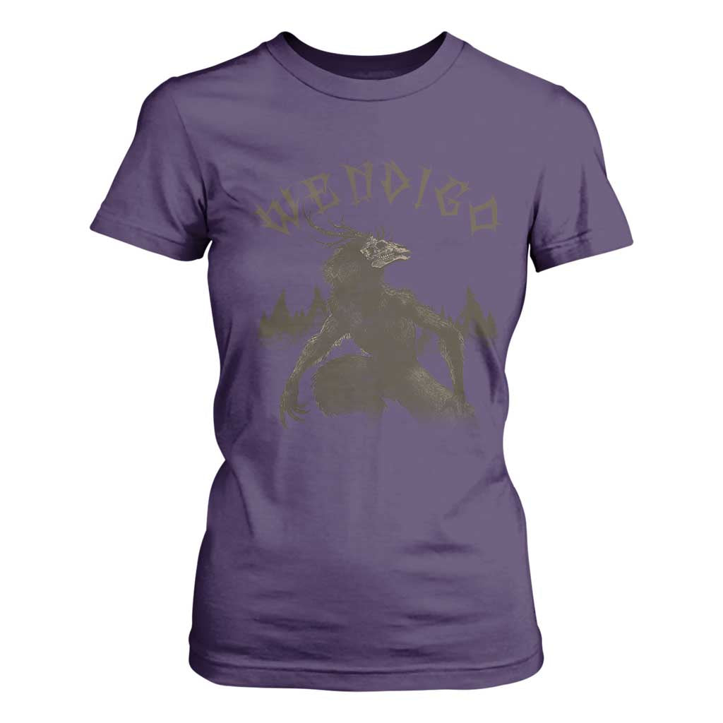 Wendigo T Shirt For Women Horror Cryptid Occult Dark Fantasy TS10 Purple Print Your Wear