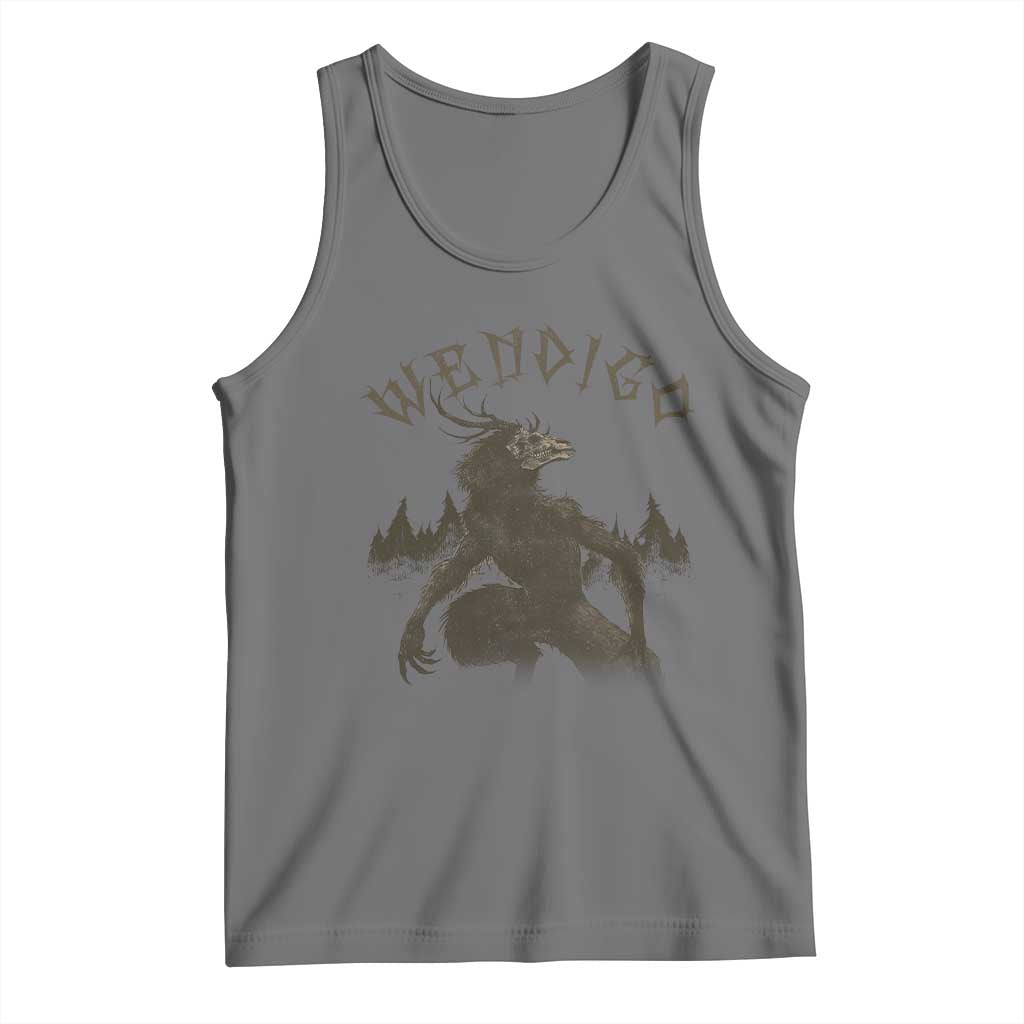 Wendigo Tank Top Horror Cryptid Occult Dark Fantasy TS10 Black Heather Print Your Wear