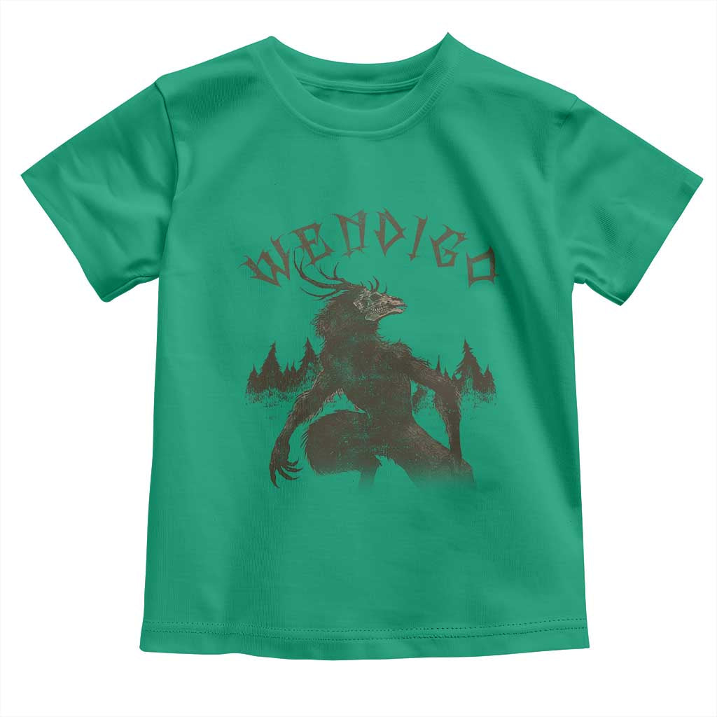 Wendigo Toddler T Shirt Horror Cryptid Occult Dark Fantasy TS10 Irish Green Print Your Wear