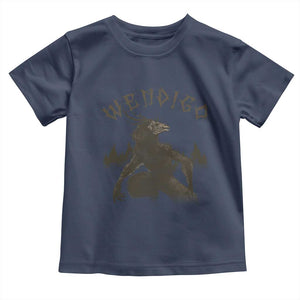 Wendigo Toddler T Shirt Horror Cryptid Occult Dark Fantasy TS10 Navy Print Your Wear