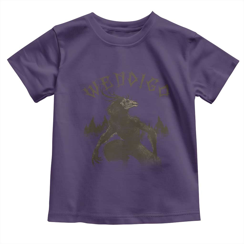 Wendigo Toddler T Shirt Horror Cryptid Occult Dark Fantasy TS10 Purple Print Your Wear