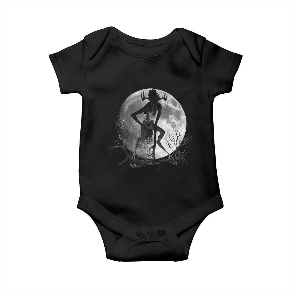 Wendigo Baby Onesie Cryptid Horror Moon Mythical Creature Halloween TS10 Black Print Your Wear