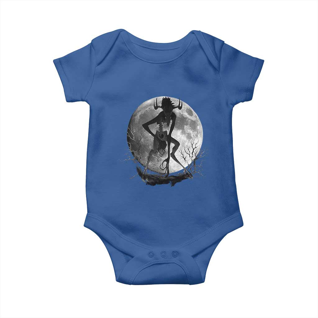 Wendigo Baby Onesie Cryptid Horror Moon Mythical Creature Halloween TS10 Royal Blue Print Your Wear