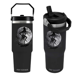 Wendigo Flip Straw Tumbler Cryptid Horror Moon Mythical Creature Halloween TS10 One Size: 30 oz Black Print Your Wear