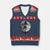 Wendigo V-Neck Knit Sweater Vest Cryptid Horror Moon Mythical Creature Halloween TS10 Navy Red Print Your Wear