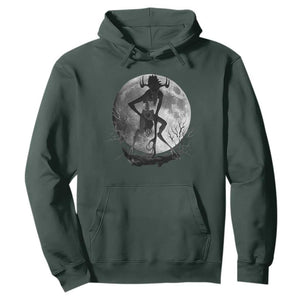 Wendigo Hoodie Cryptid Horror Moon Mythical Creature Halloween TS10 Dark Forest Green Print Your Wear