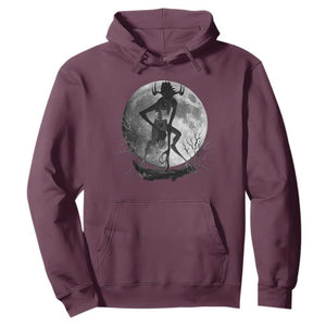 Wendigo Hoodie Cryptid Horror Moon Mythical Creature Halloween TS10 Maroon Print Your Wear