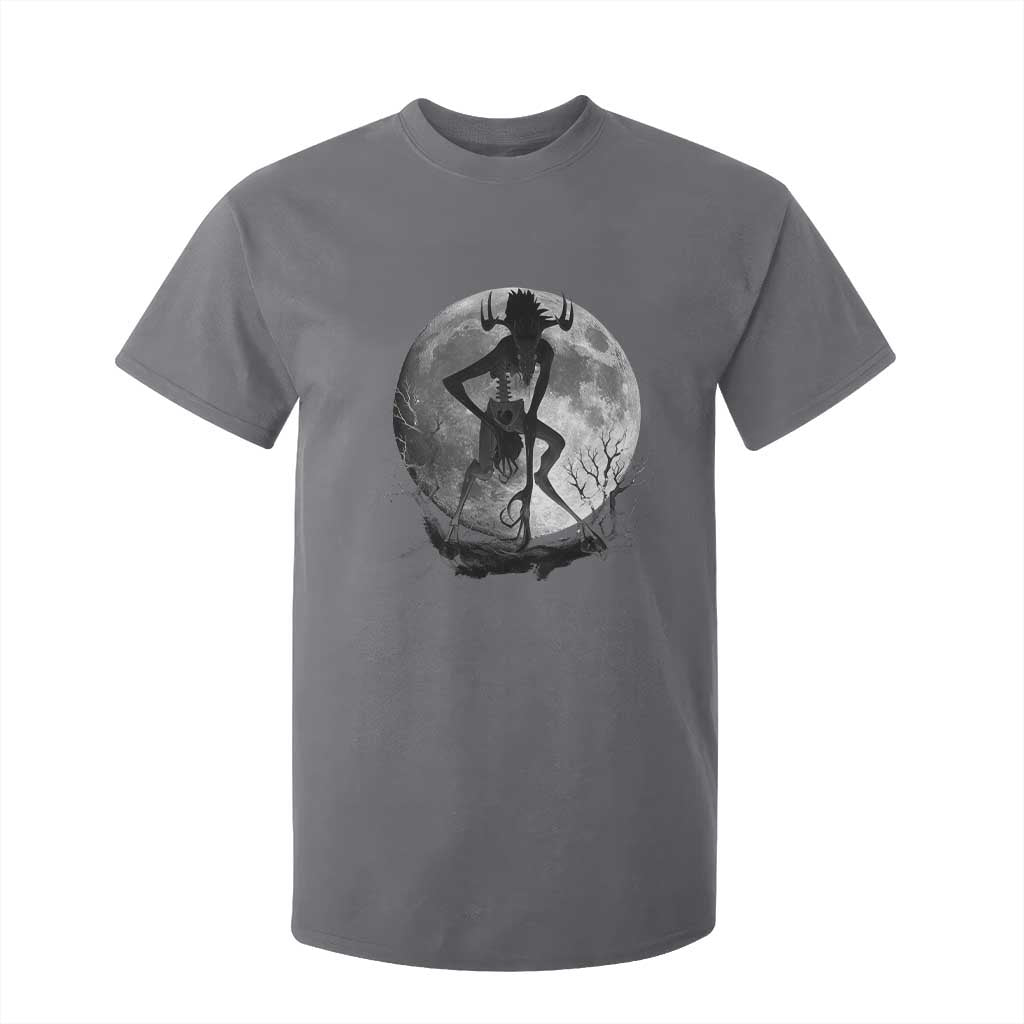 Wendigo T Shirt For Kid Cryptid Horror Moon Mythical Creature Halloween TS10 Charcoal Print Your Wear