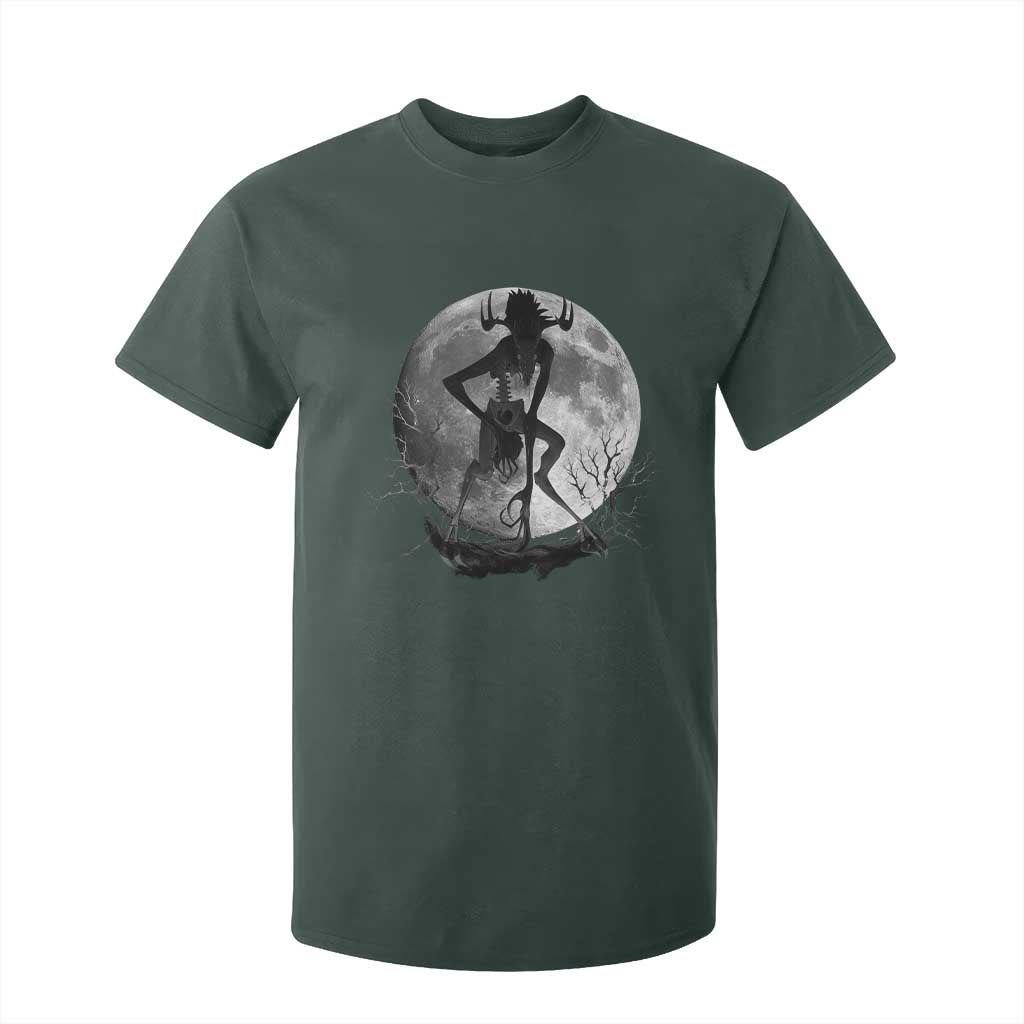 Wendigo T Shirt For Kid Cryptid Horror Moon Mythical Creature Halloween TS10 Dark Forest Green Print Your Wear