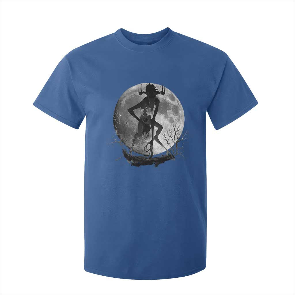 Wendigo T Shirt For Kid Cryptid Horror Moon Mythical Creature Halloween TS10 Royal Blue Print Your Wear