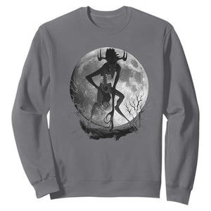 Wendigo Sweatshirt Cryptid Horror Moon Mythical Creature Halloween TS10 Charcoal Print Your Wear