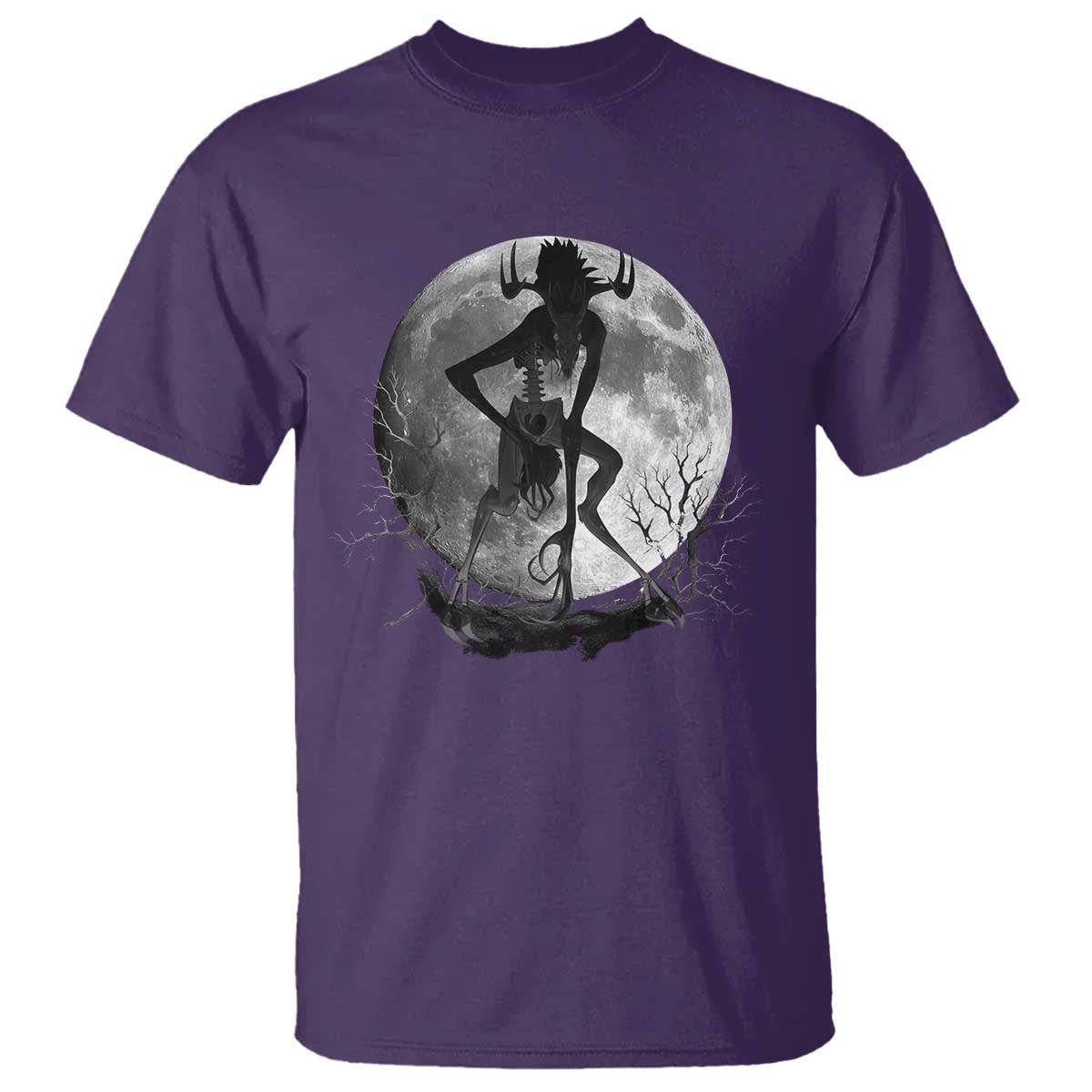 Wendigo T Shirt Cryptid Horror Moon Mythical Creature Halloween TS10 Purple Print Your Wear