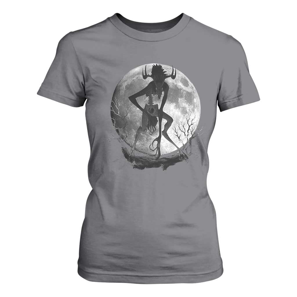 Wendigo T Shirt For Women Cryptid Horror Moon Mythical Creature Halloween TS10 Charcoal Print Your Wear