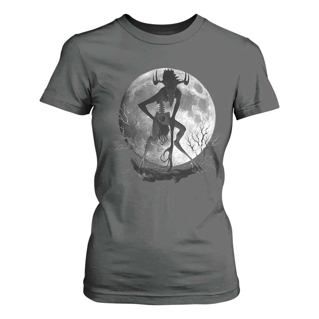 Wendigo T Shirt For Women Cryptid Horror Moon Mythical Creature Halloween TS10 Dark Heather Print Your Wear