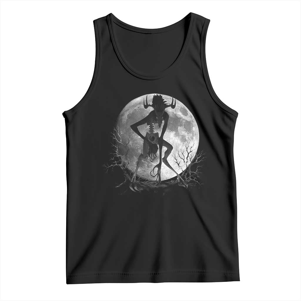Wendigo Tank Top Cryptid Horror Moon Mythical Creature Halloween TS10 Black Print Your Wear