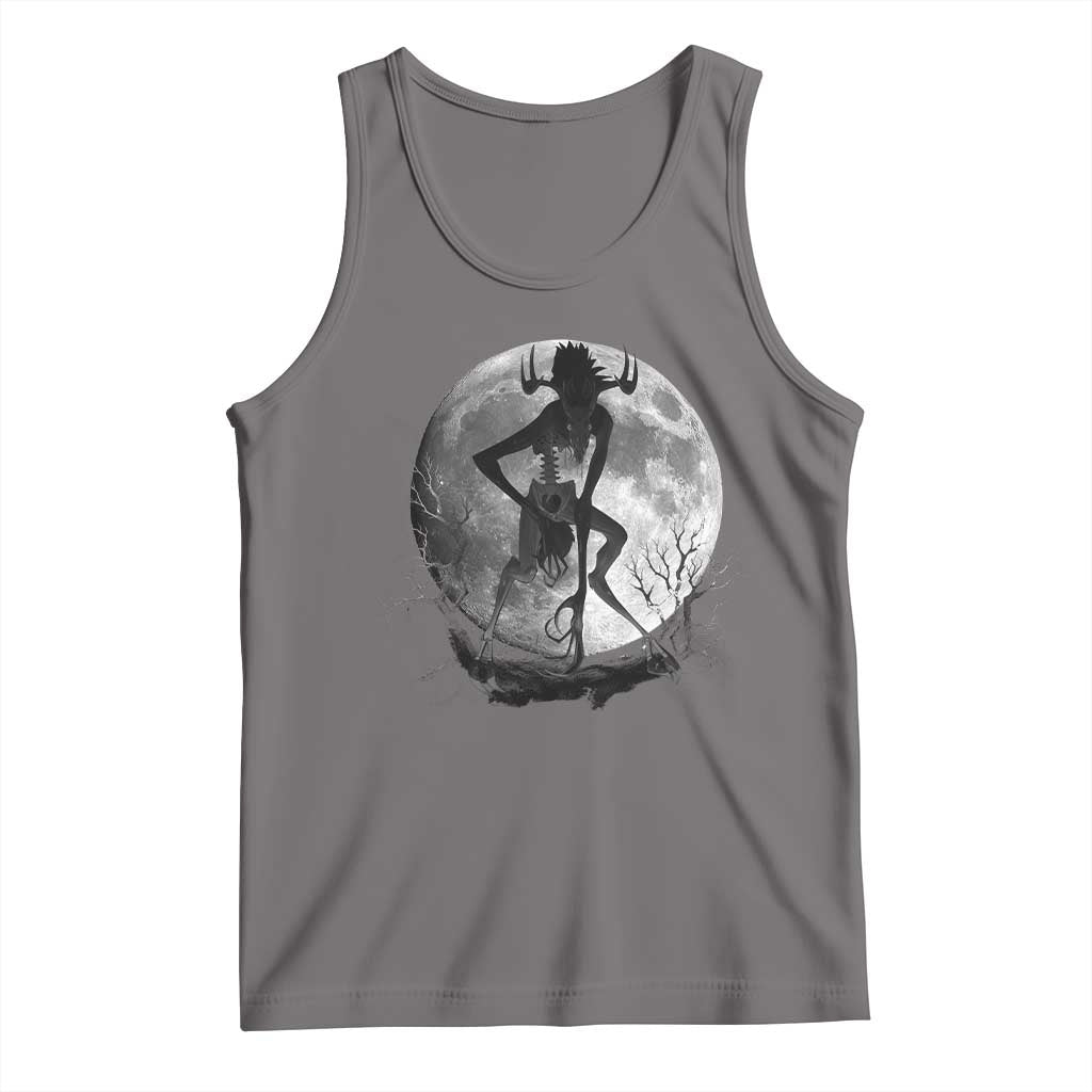 Wendigo Tank Top Cryptid Horror Moon Mythical Creature Halloween TS10 Deep Heather Print Your Wear