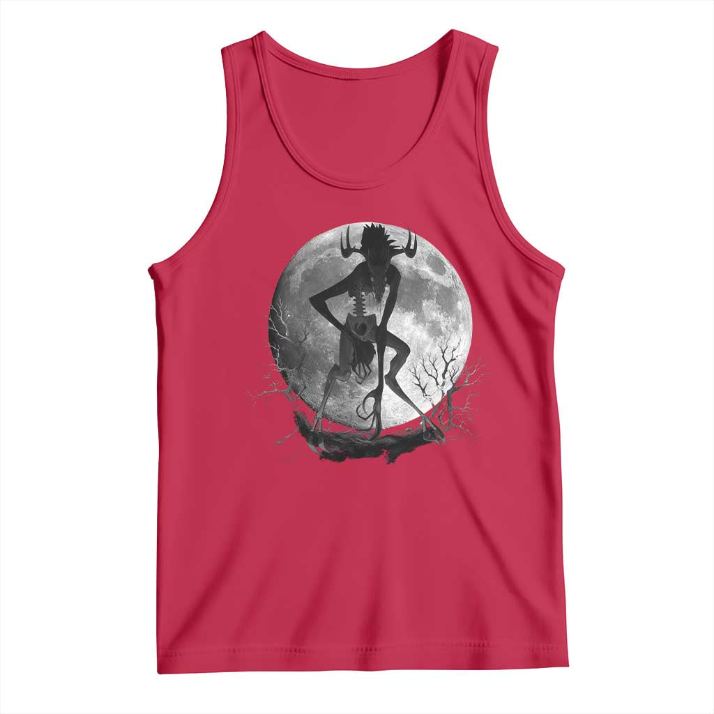Wendigo Tank Top Cryptid Horror Moon Mythical Creature Halloween TS10 Red Print Your Wear