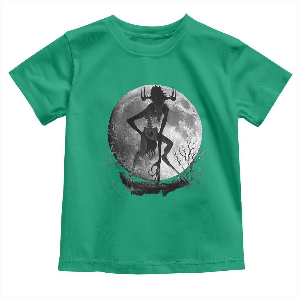 Wendigo Toddler T Shirt Cryptid Horror Moon Mythical Creature Halloween TS10 Irish Green Print Your Wear