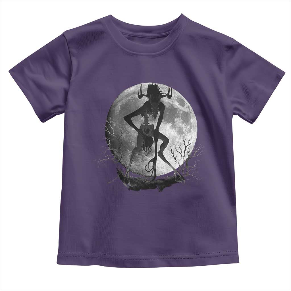 Wendigo Toddler T Shirt Cryptid Horror Moon Mythical Creature Halloween TS10 Purple Print Your Wear