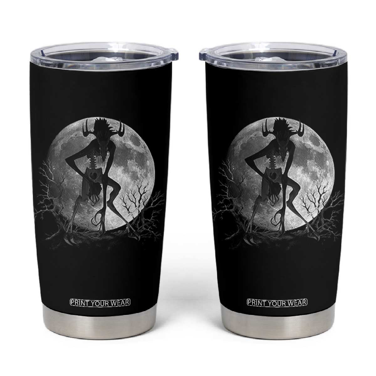 Wendigo Tumbler Cup Cryptid Horror Moon Mythical Creature Halloween TS10 Black Print Your Wear