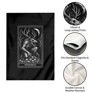 Wendigo Garden Flag Tarot Card Horror Cryptid Occult Dark Fantasy TS10 Print Your Wear